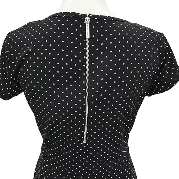 Michael Kors MMK Womans size S Black and White Polka Dot Fit & Flare Mini Dress - Picture 4 of 8